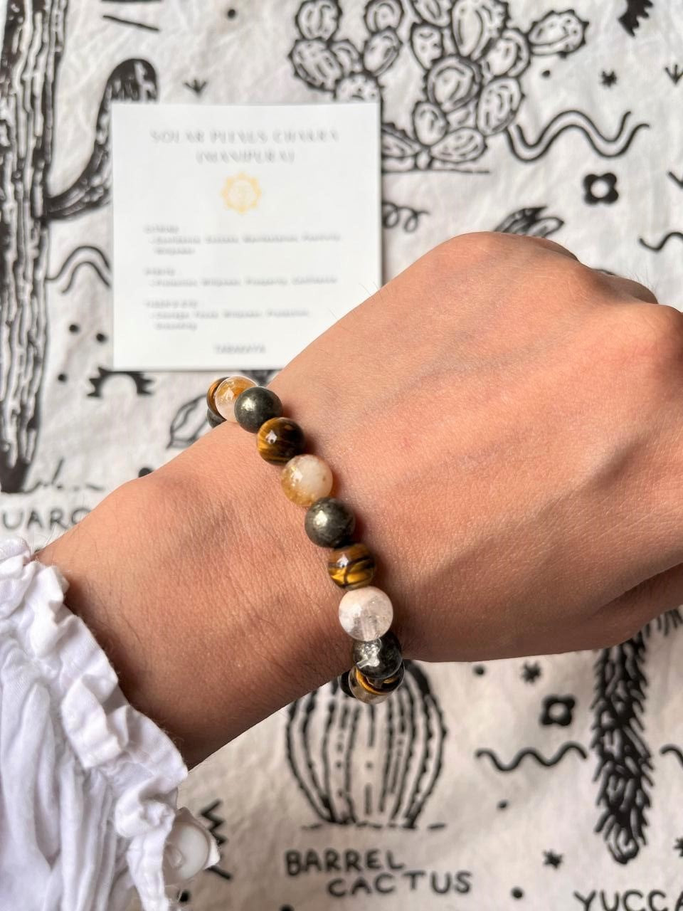 Solar Plexus Chakra (Manipura) 8mm Natural Crystal Bracelet