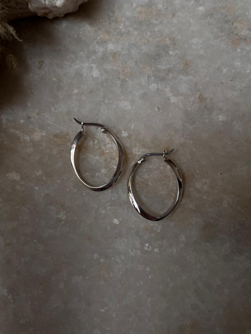 Chunky Italian U Statement 925 Sterling Silver Hoops
