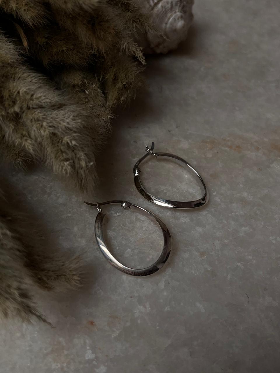 Chunky Italian U Statement 925 Sterling Silver Hoops