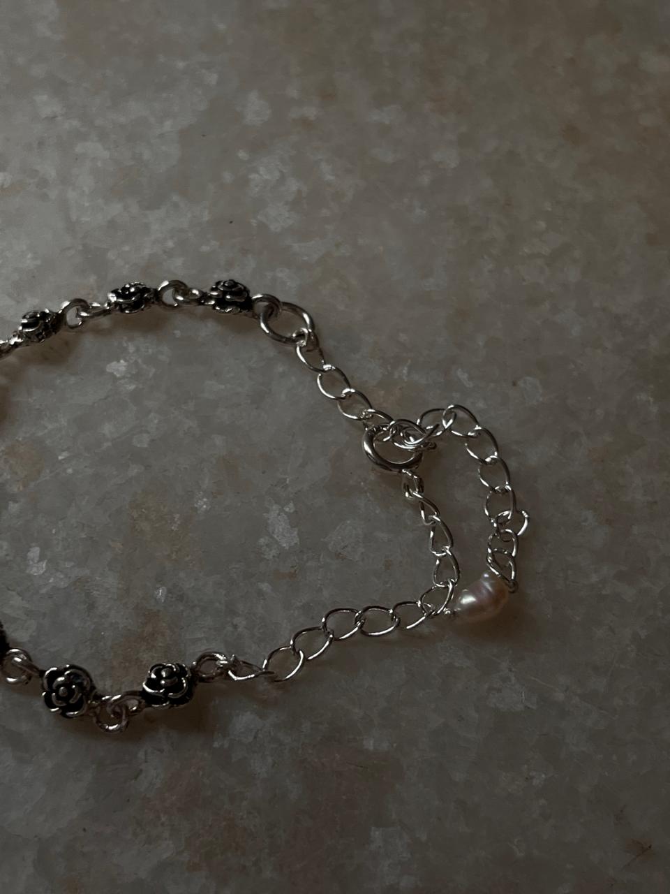 Antique Roses 925 Sterling Silver Bracelet