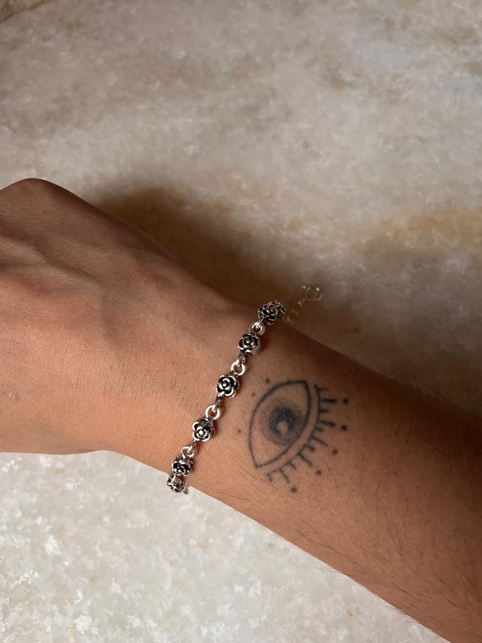 Antique Roses 925 Sterling Silver Bracelet