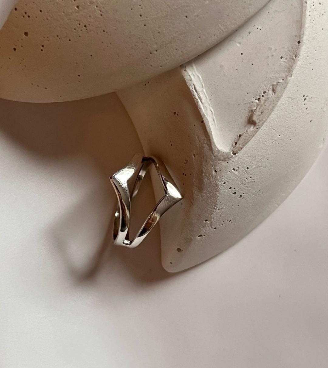 Double Chevron Inverted Stackable Ring