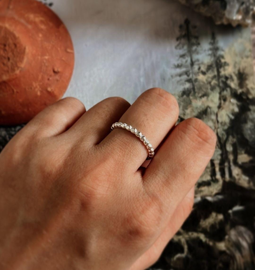 big dot stackable band ring