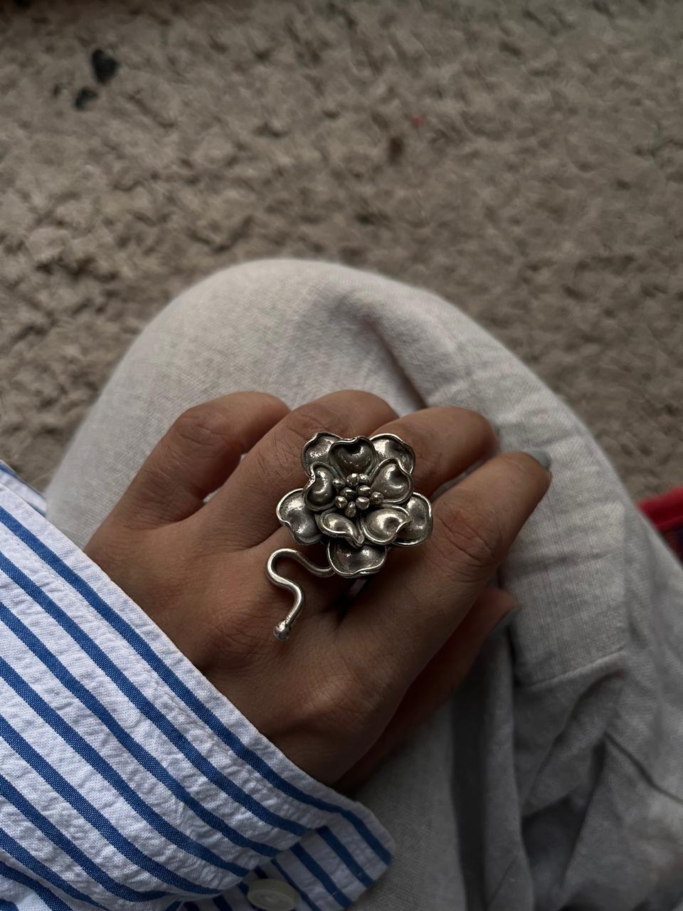 Elegant Blooming Beauty Bohemian Silver 925 Ring