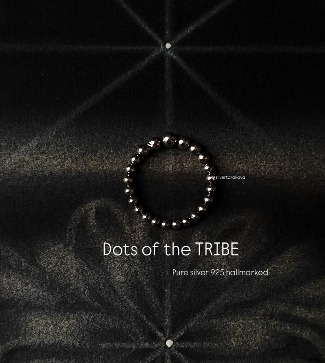 925 Silver Dots of the Tribe Ring - Unique Tribal Dot Motif