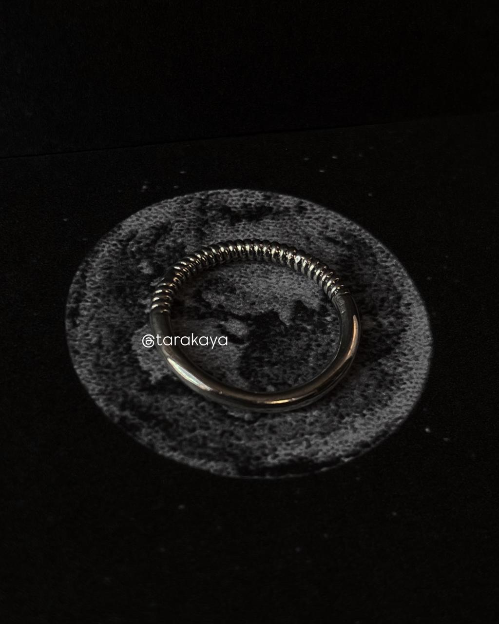 2 in 1 Plain and Rope Stack 925 Silver Ring - Perfect for Layered Look