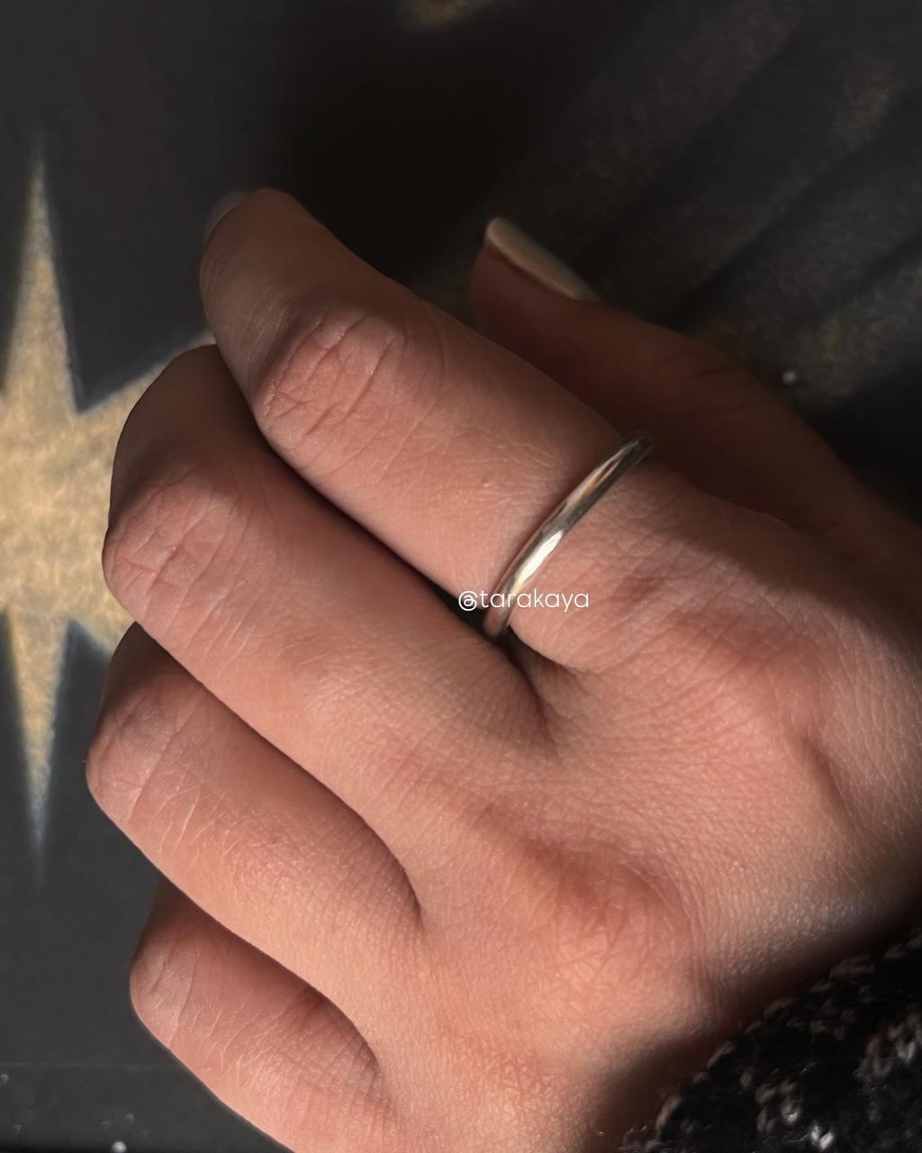 2 in 1 Plain and Rope Stack Band 925 Silver Ring - Modern and Trendy