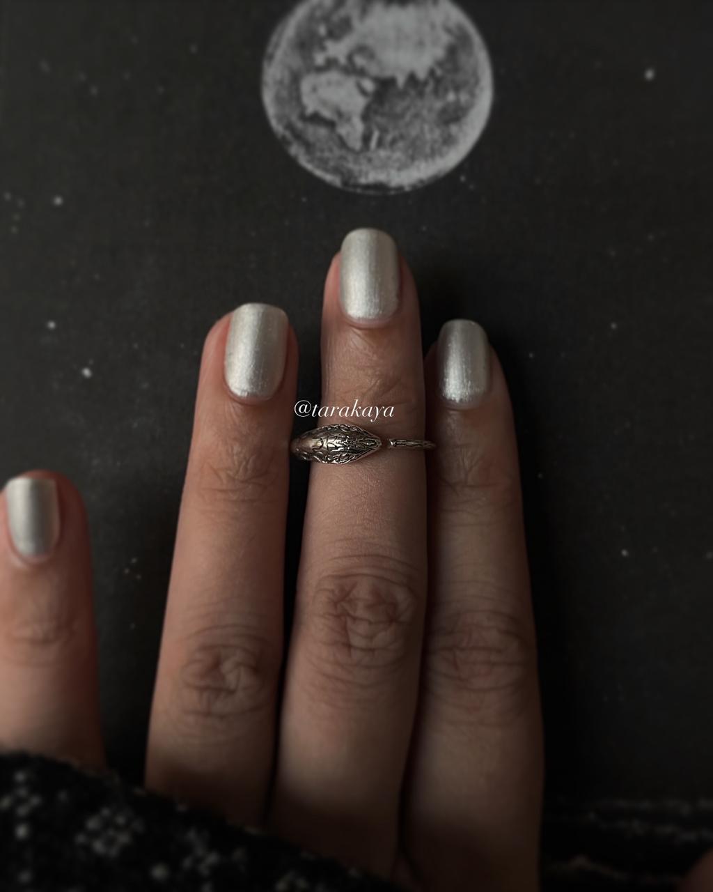 Sacred Serpent Snake 925 Silver Ring - Adjustable Band with Snake Symbol