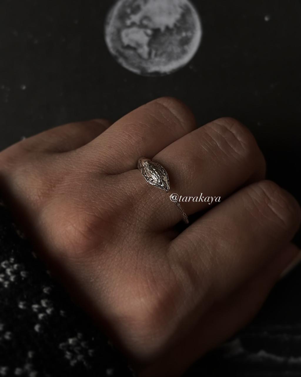 925 Silver Snake Adjustable Ring - Sacred Serpent Design with Adjustable Band