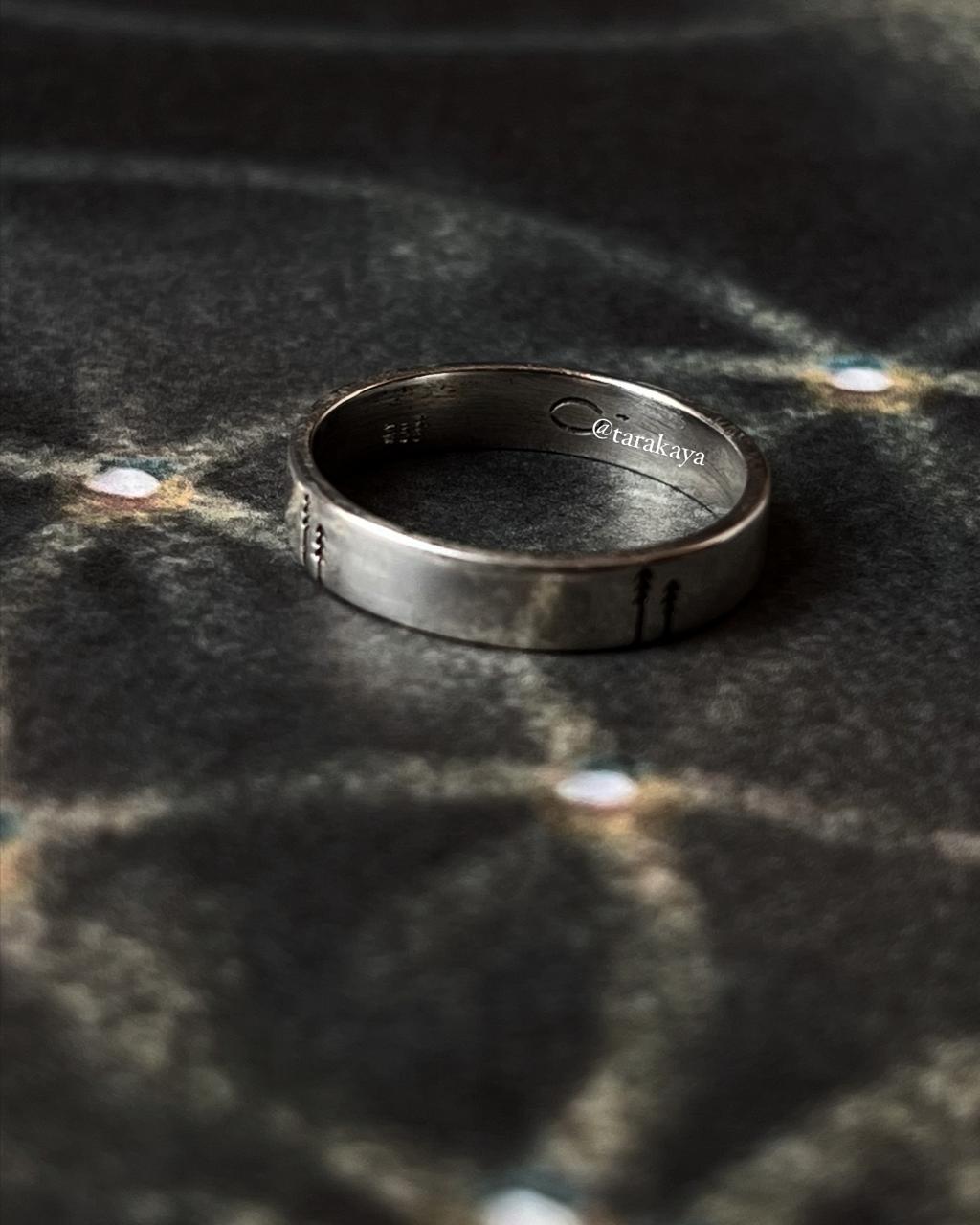 925 Silver Forest Pine Tree Ring - Timeless Nature-Inspired Band