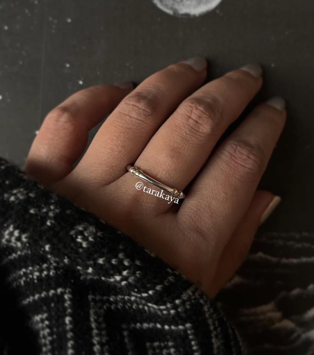 925 Silver Dot Wise Ring - Modern, Subtle Dot Design for Every Occasion