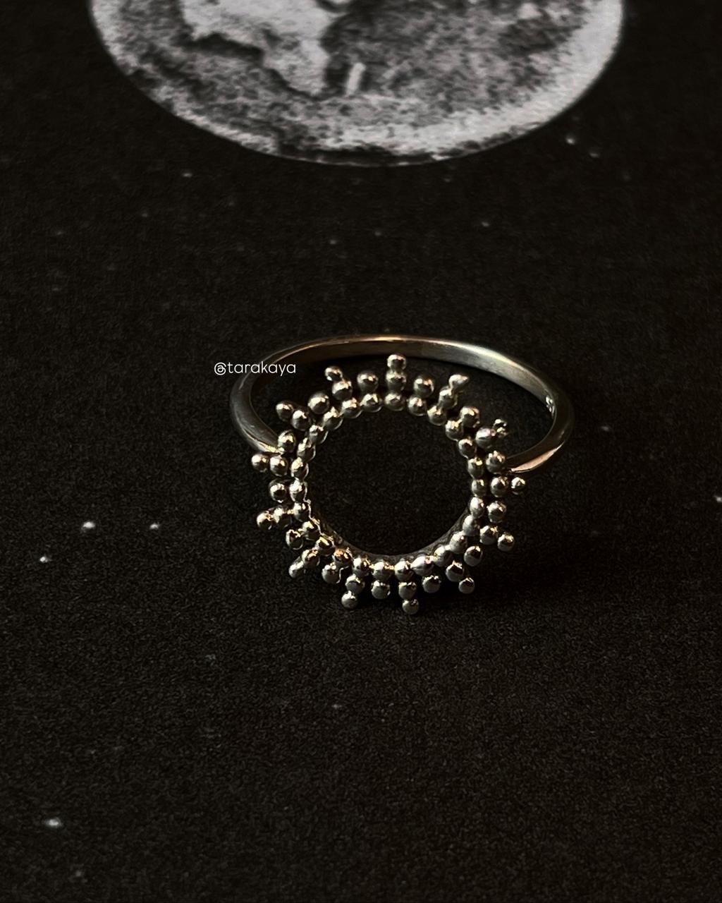 Unique Rawa Sun Mandala 925 Silver Ring for Trendy Looks