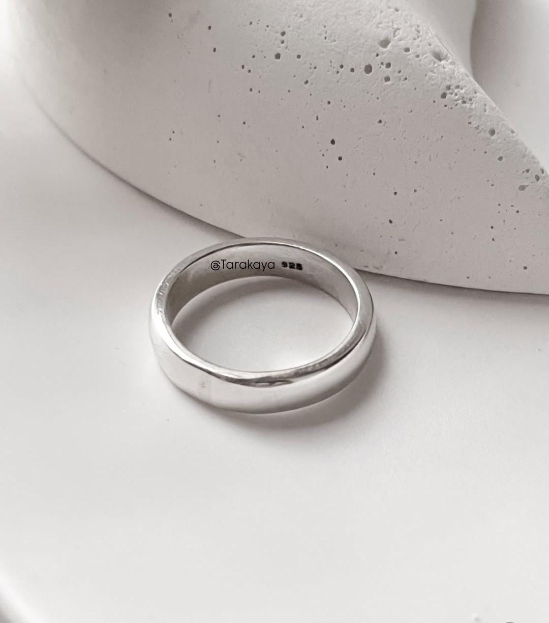 Plain 4MM Band 925 Silver Ring for Men and Women