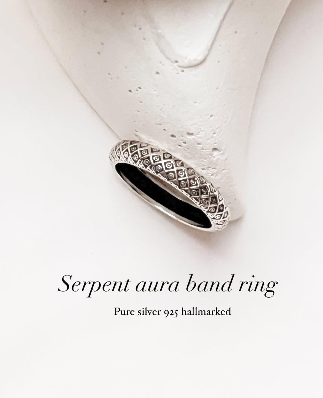 Snake Aura Band 925 Silver Ring for Unique Style