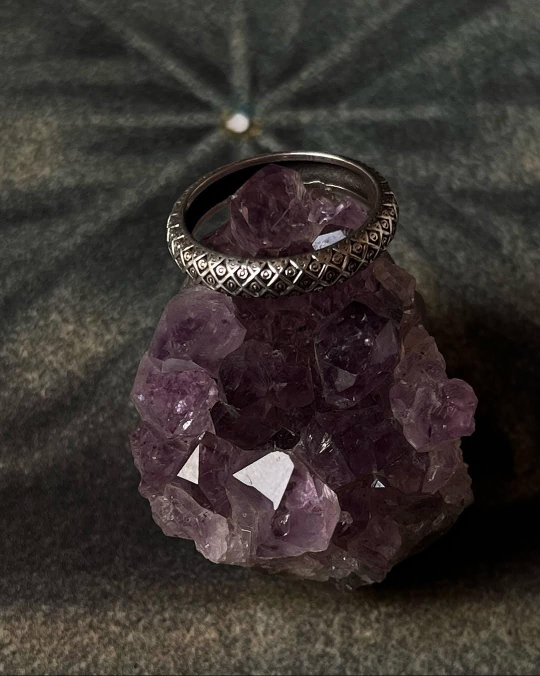 925 Silver Snake Aura Band Ring for Women