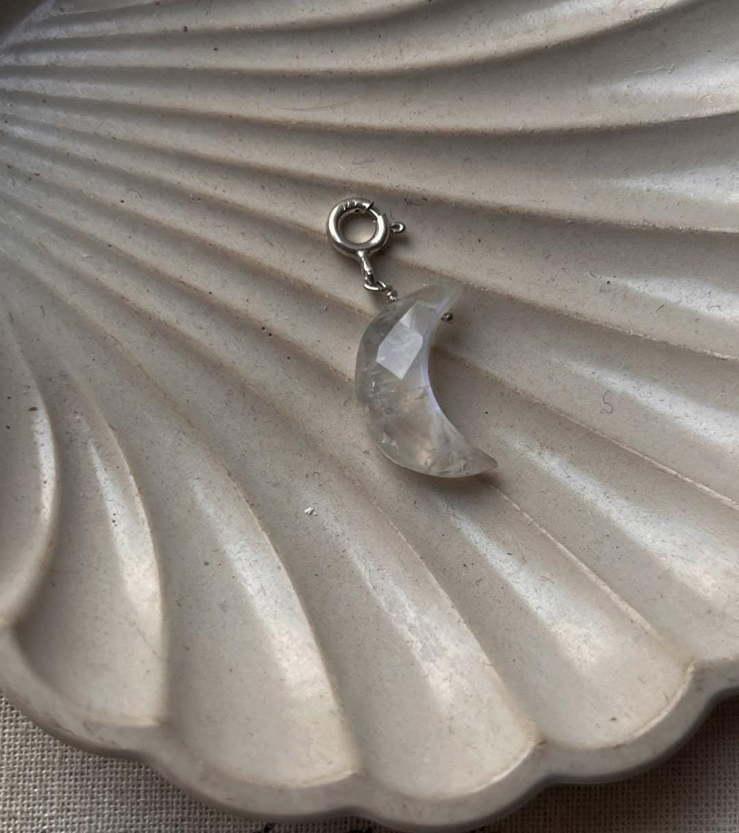 Moonstone Moon Charm for Emotional Healing