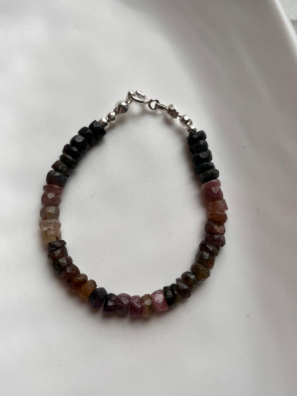 Handmade Multi Tourmaline 4-5mm Crystal Bracelet - Natural Gemstone Accessory