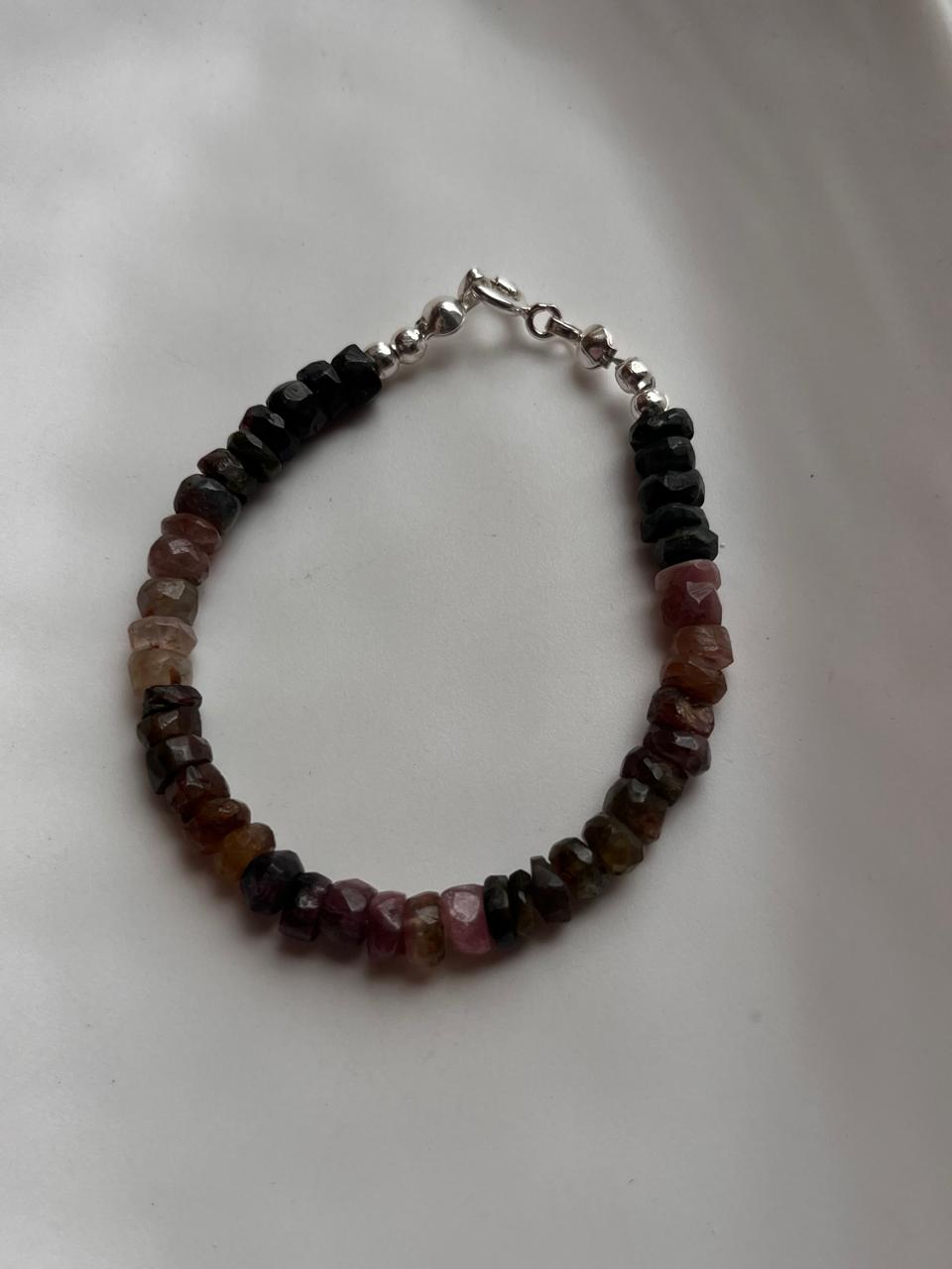 Healing Tourmaline Bracelet with 4-5mm Natural Crystals - Vibrant Gemstone Jewelry