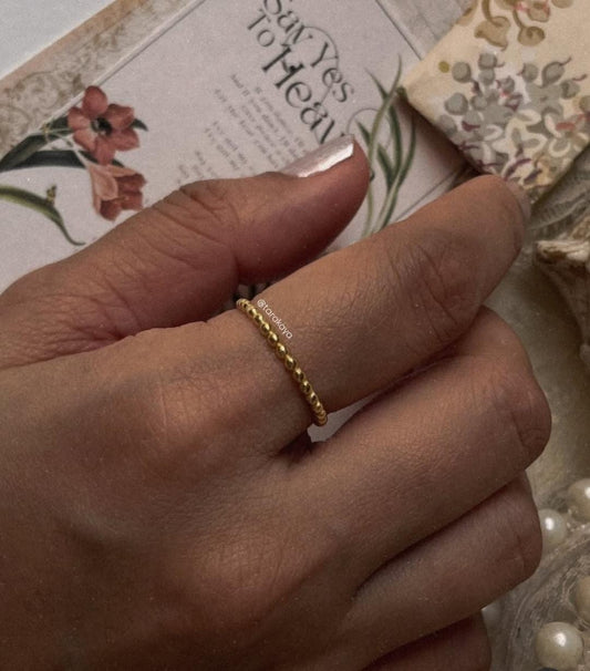 Gold Vermeil Dot Design Stack Ring