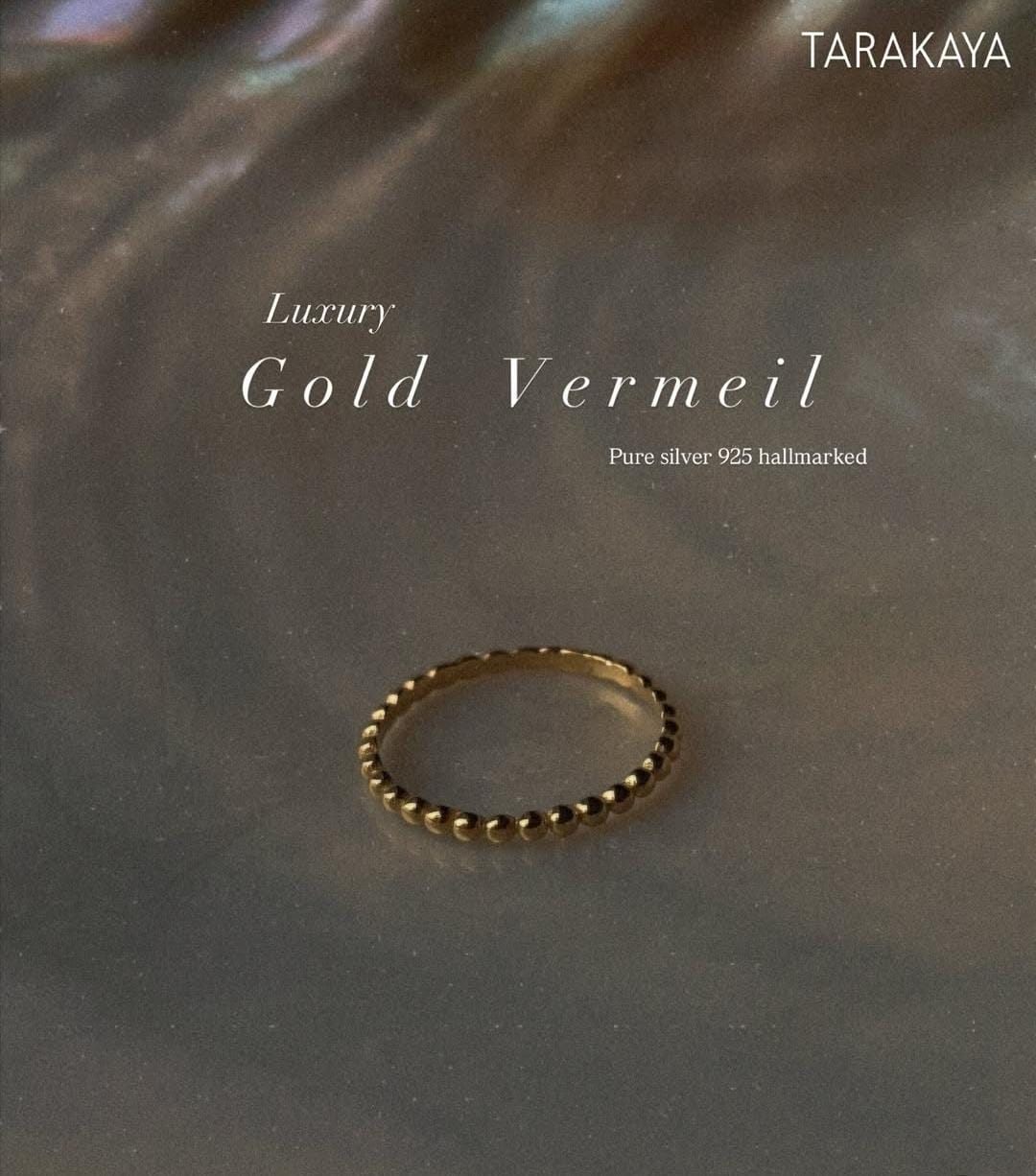 Gold Vermeil Big Dot Stackable Band Ring