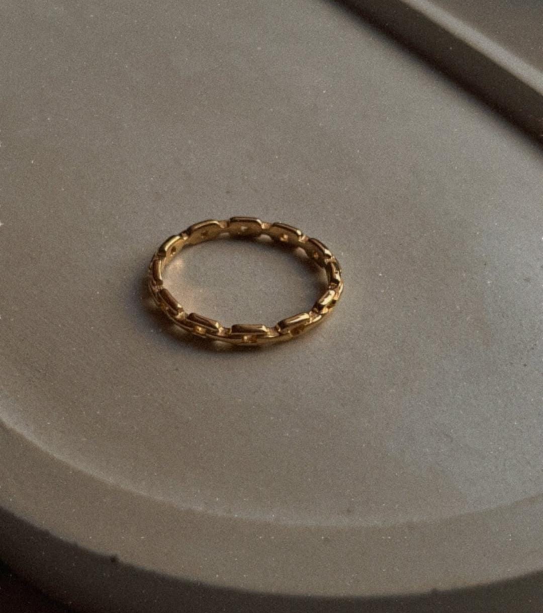 Elegant Gold Vermeil Stackable Band Ring