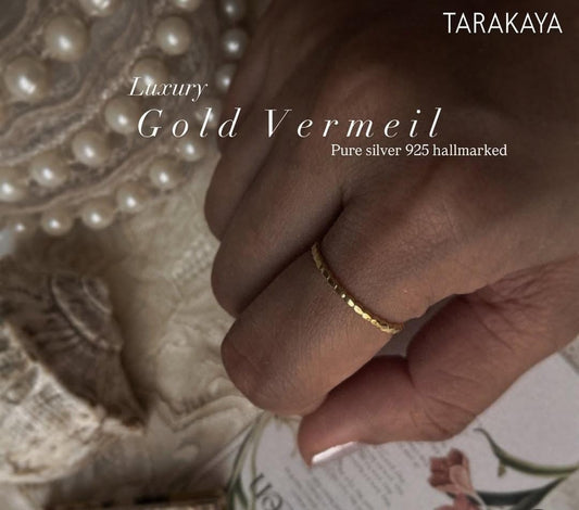 Gold Vermeil Dot Stackable Band Ring