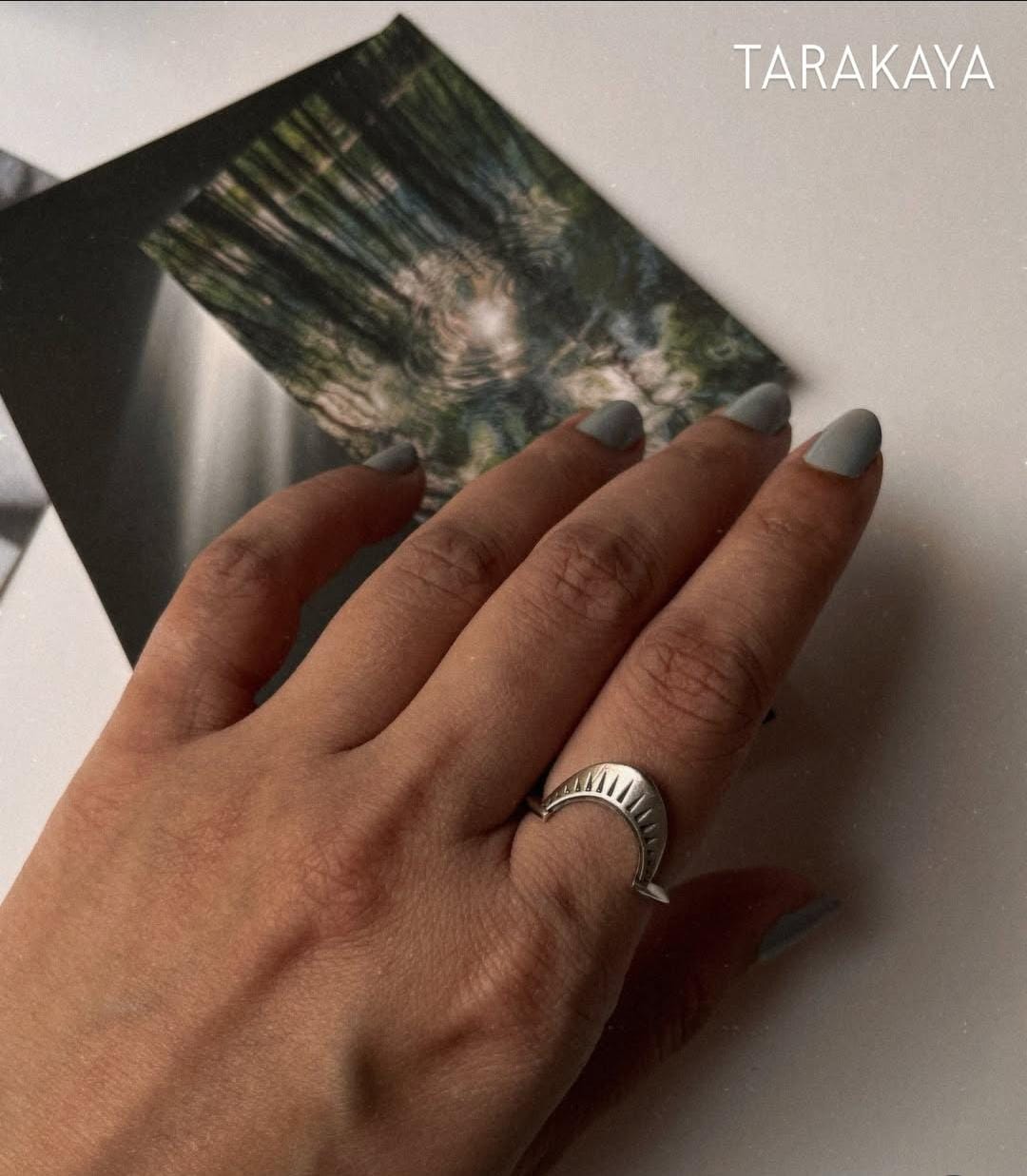 925 Silver Tribal Sunrays Ring for Stacking