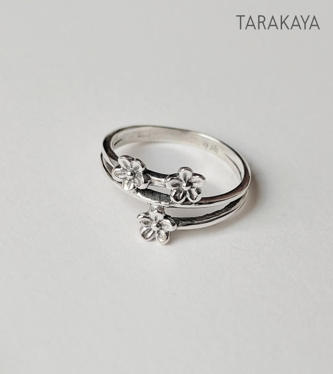 925 Silver Cherry Blossom Ring for Women