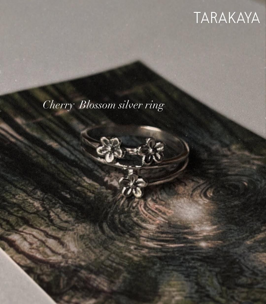 Cherry Blossom Ring in 925 Silver