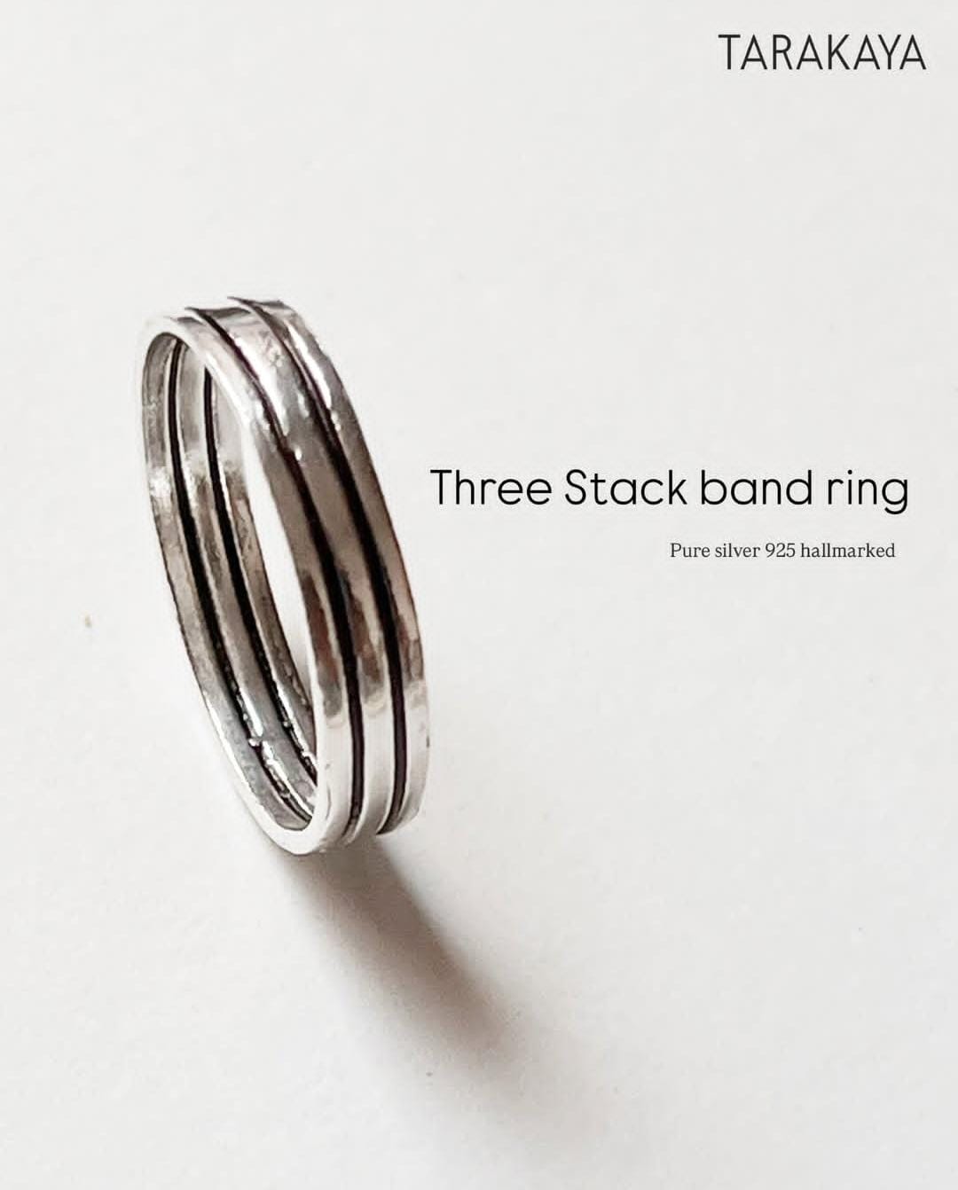Three Stack Band 925 Sterling Silver Ring