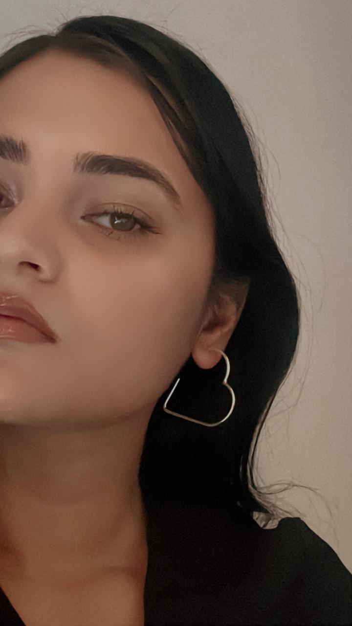 Elegant Love Heart Hoops in 925 Silver