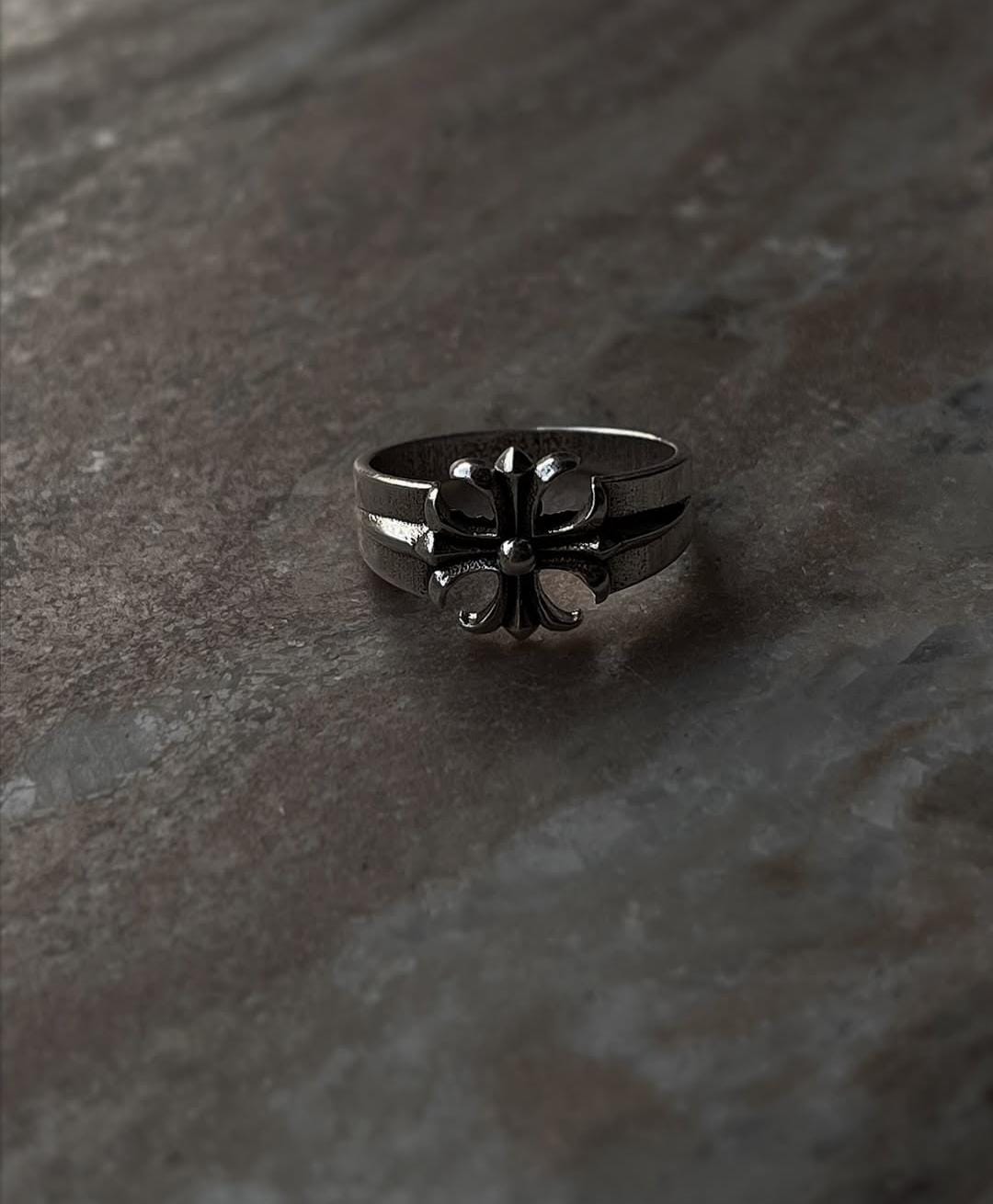 925 Silver Fleur De Lis Ring for Men/Women