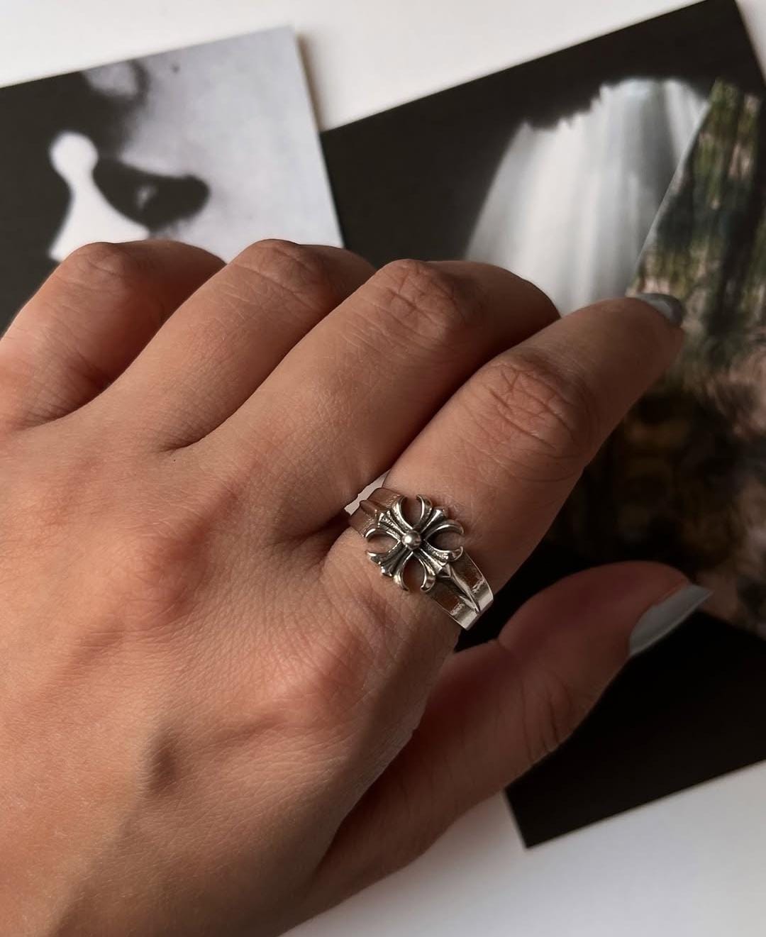 Fleur De Lis Symbol Ring in 925 Silver