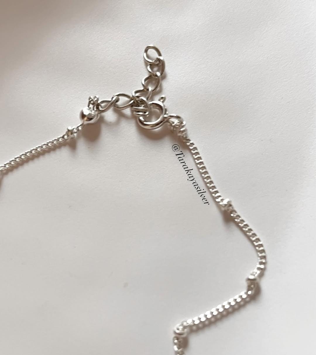Cable Dot Minimal Stackable 925 Sterling Silver Bracelet