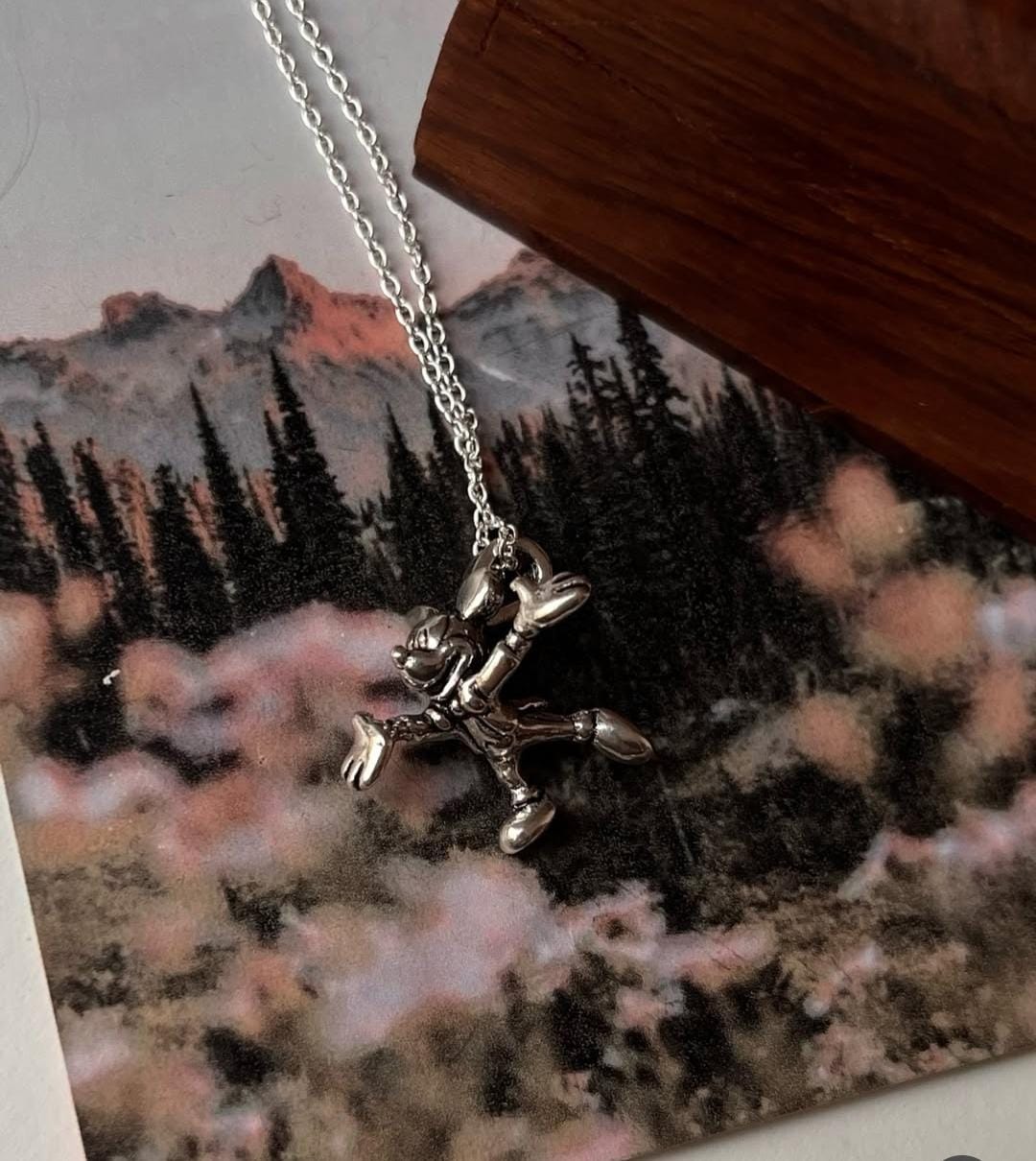 Charming Mickey Mouse silver pendant for kids and adults