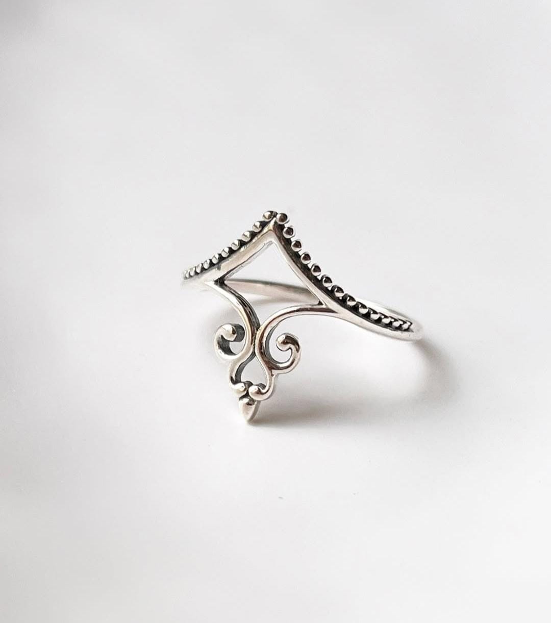 Vintage V Stack 925 Sterling Silver Ring