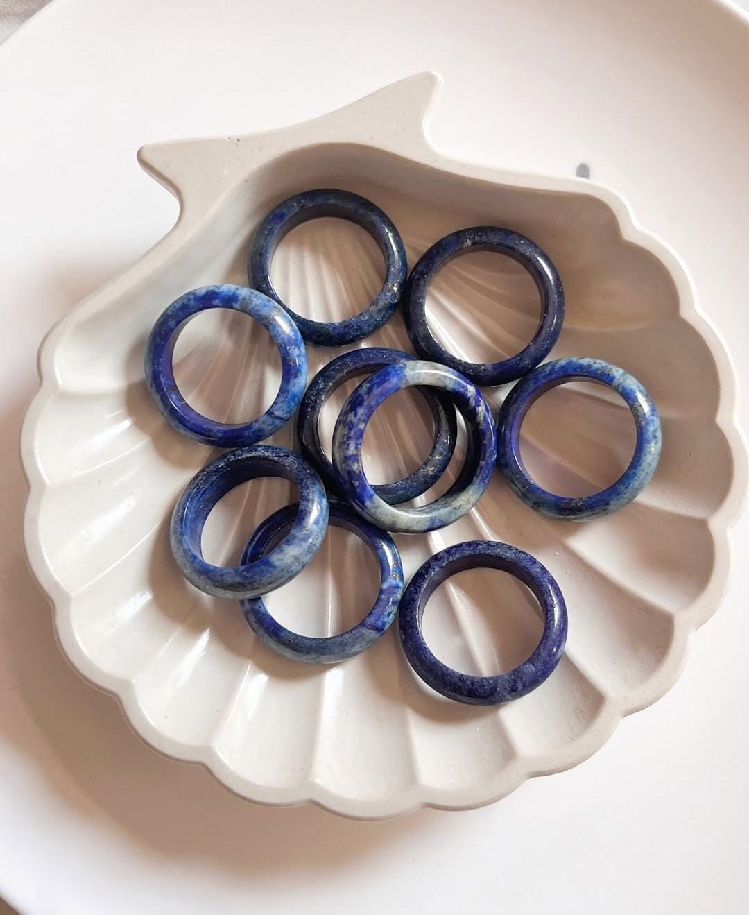Lapis Lazuli Crystal Band Ring