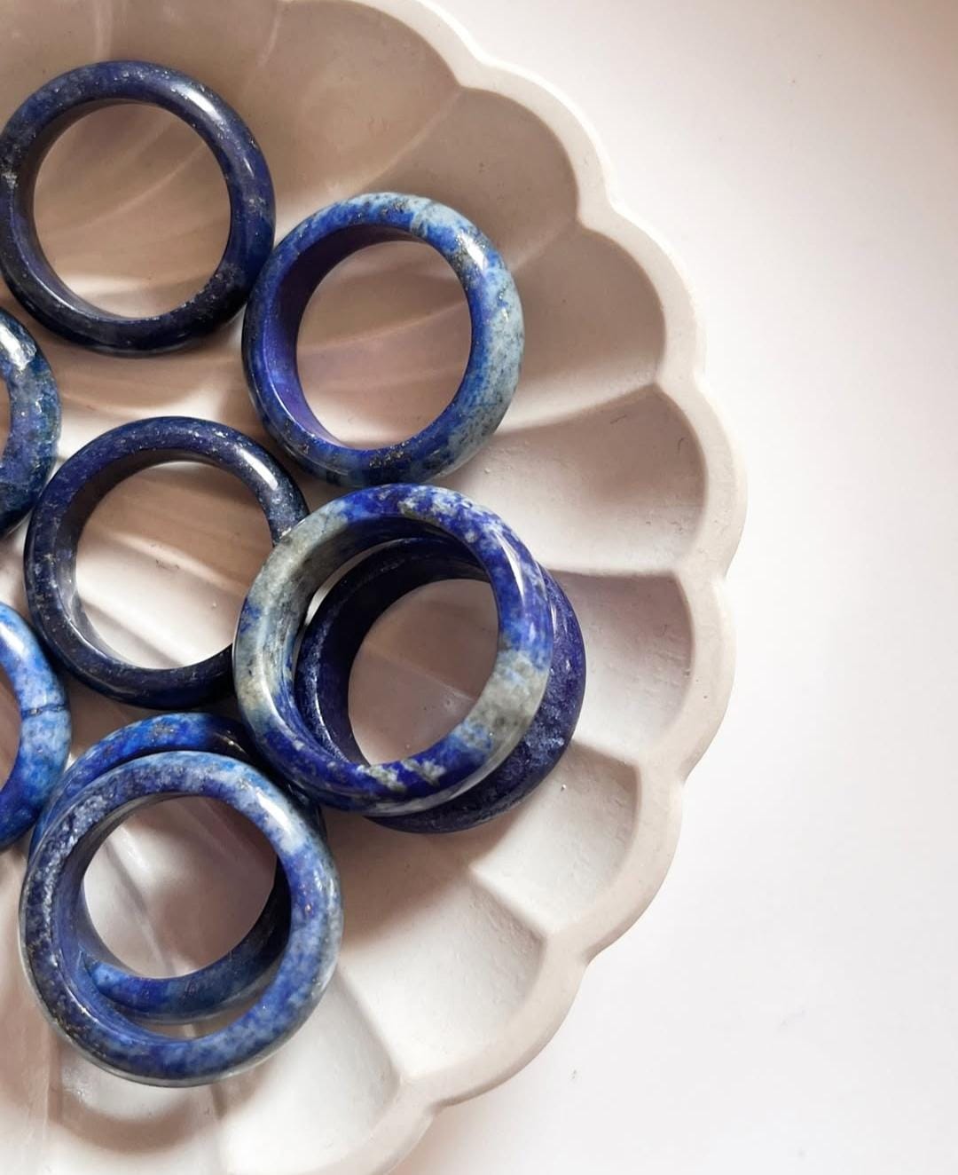 Lapis Lazuli Crystal Band Ring