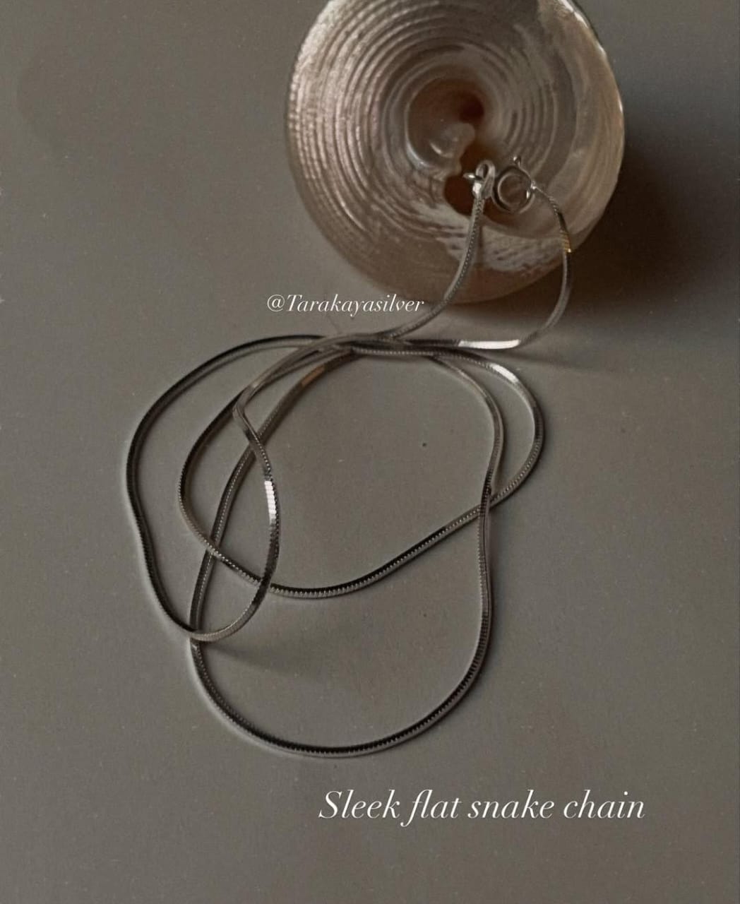 Sleek Flat Snake 925 Sterling Silver Chain