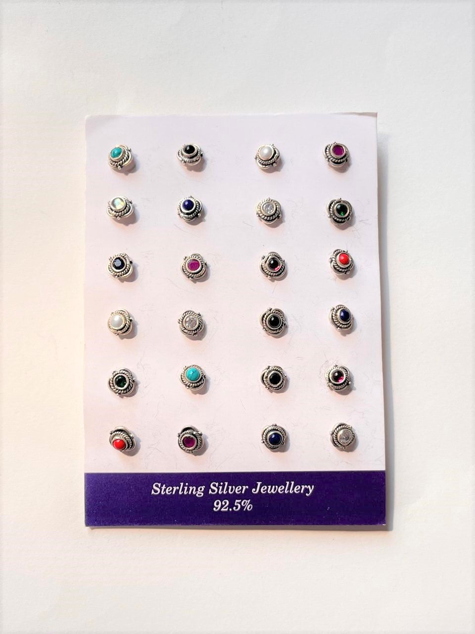 Handcrafted Tribal Floral Nose Pin in Sterling Silver