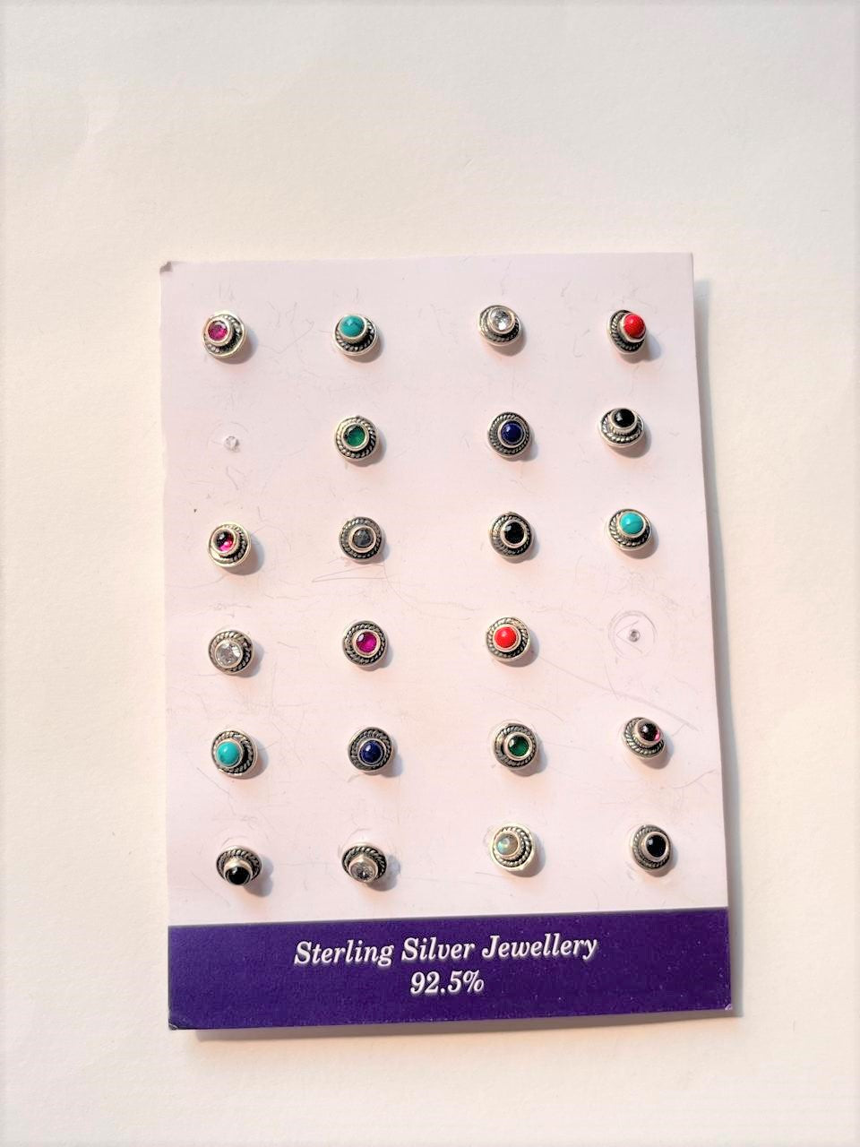 Handmade Silver Tribal Nose Pin with Round Rope Design