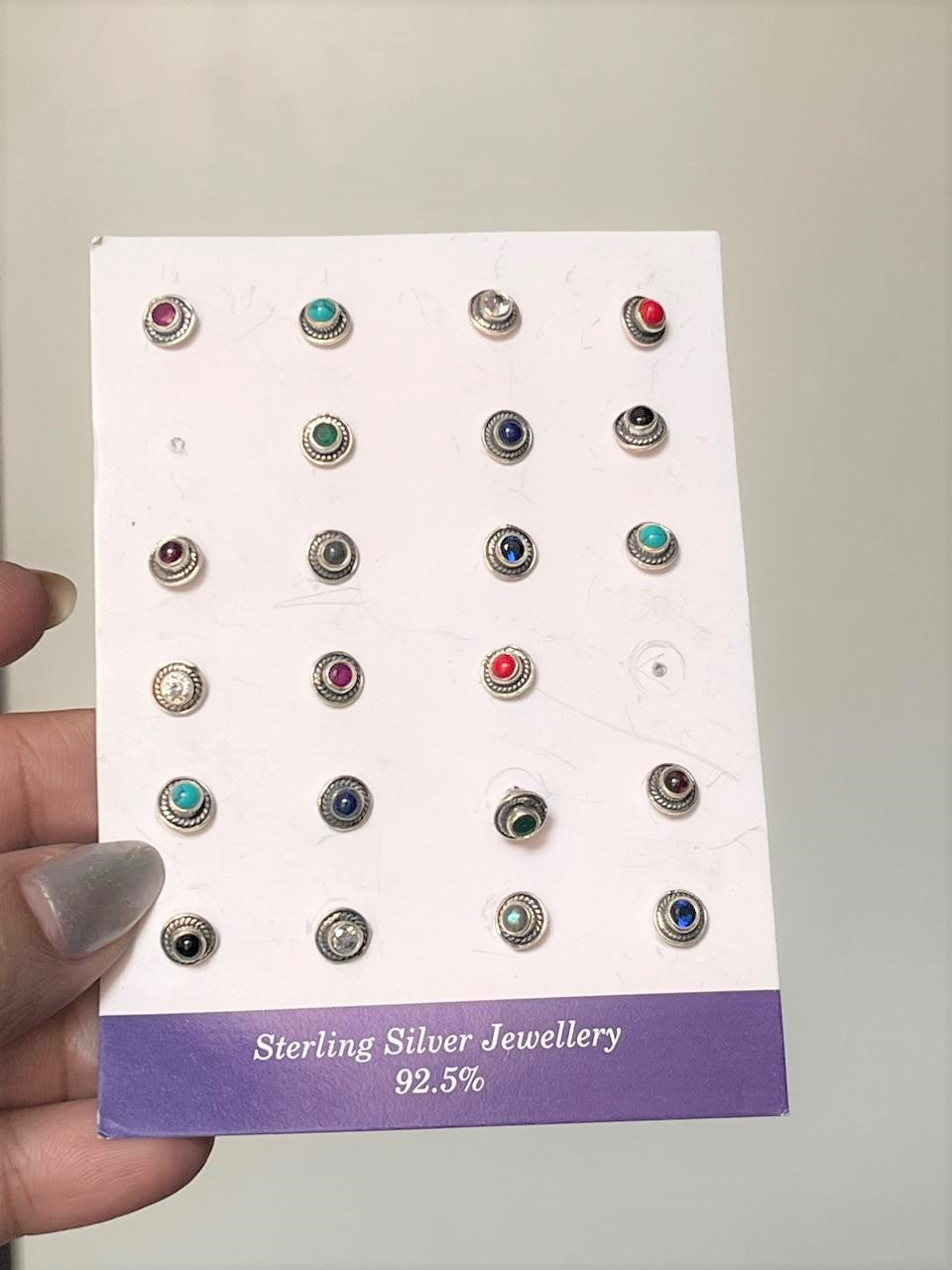 South Screw Back Tribal Nose Pin with Silver Detailing
