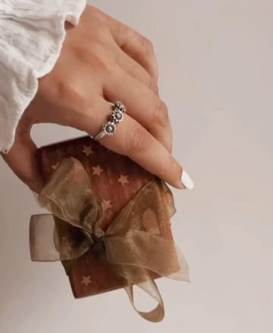 3 Daises Boho 925 Sterling Silver Ring