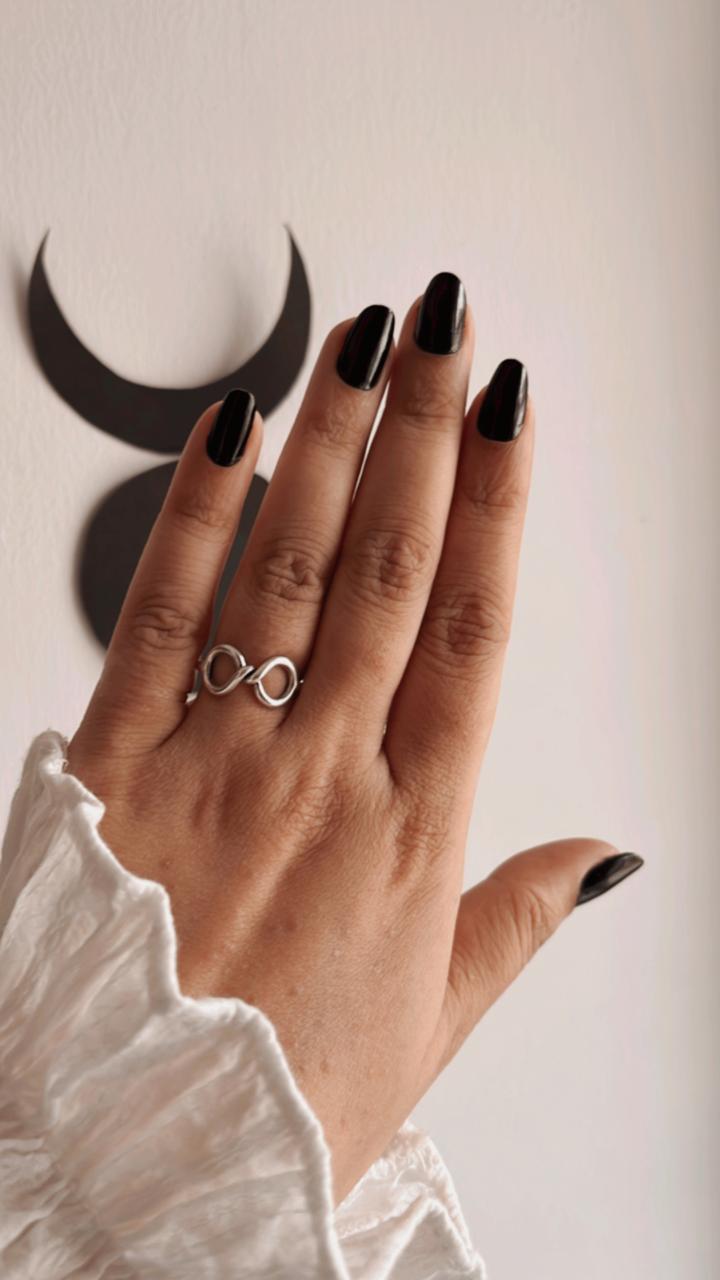 925 sterling silver artisan infinity twist ring