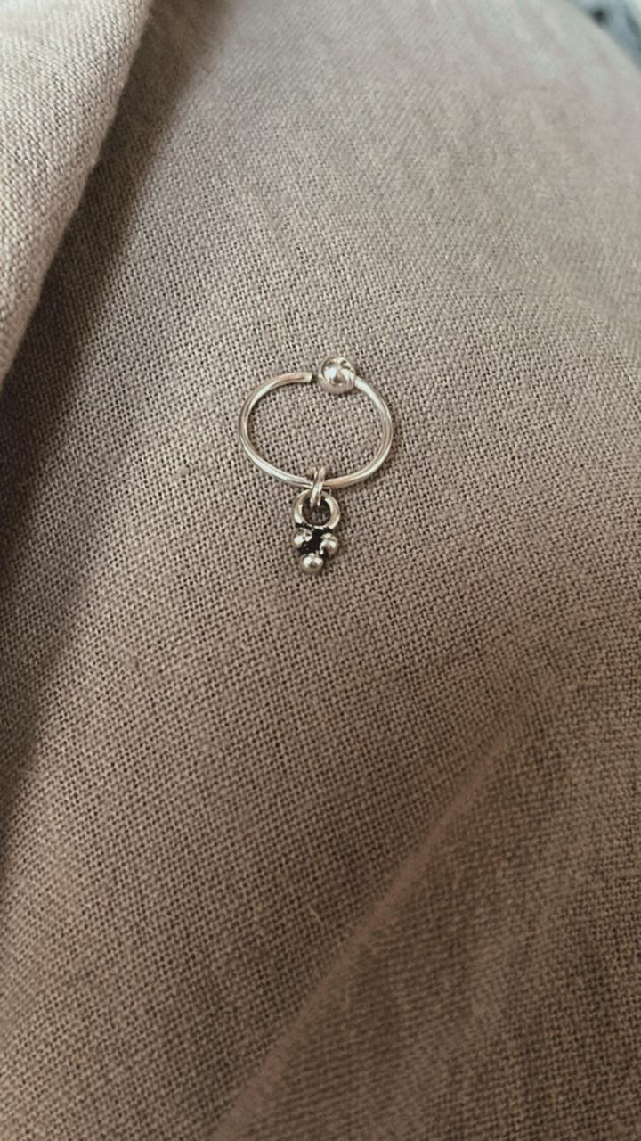 Tribal Rawa Charm Septum Ring Pierced 925 Sterling Silver Nose Ring