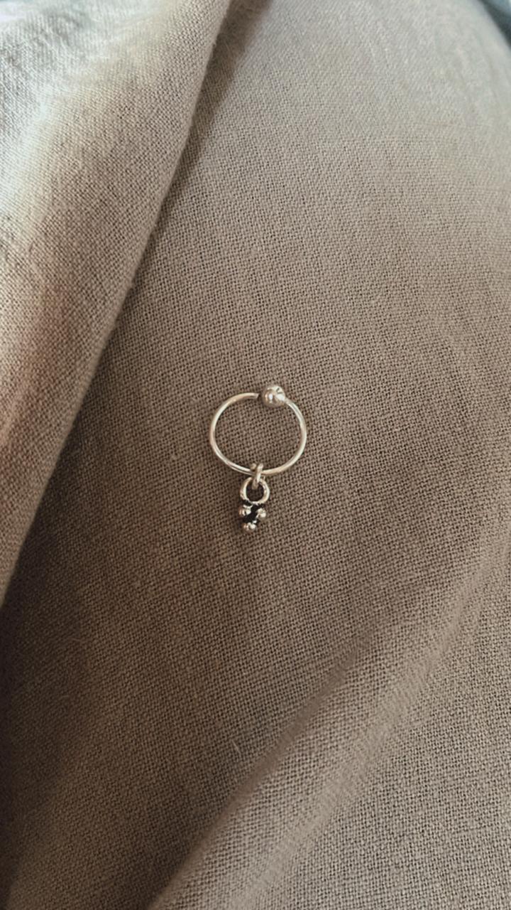 Tribal Rawa Charm Septum Ring Pierced 925 Sterling Silver Nose Ring