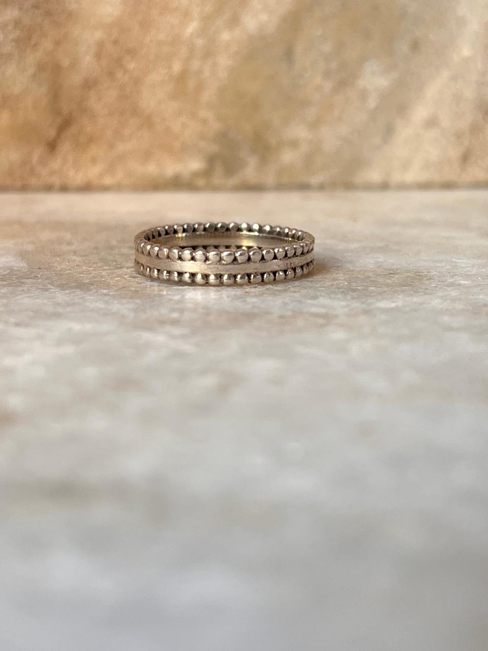 Double Rawa 925 Sterling Silver Stack Band Ring