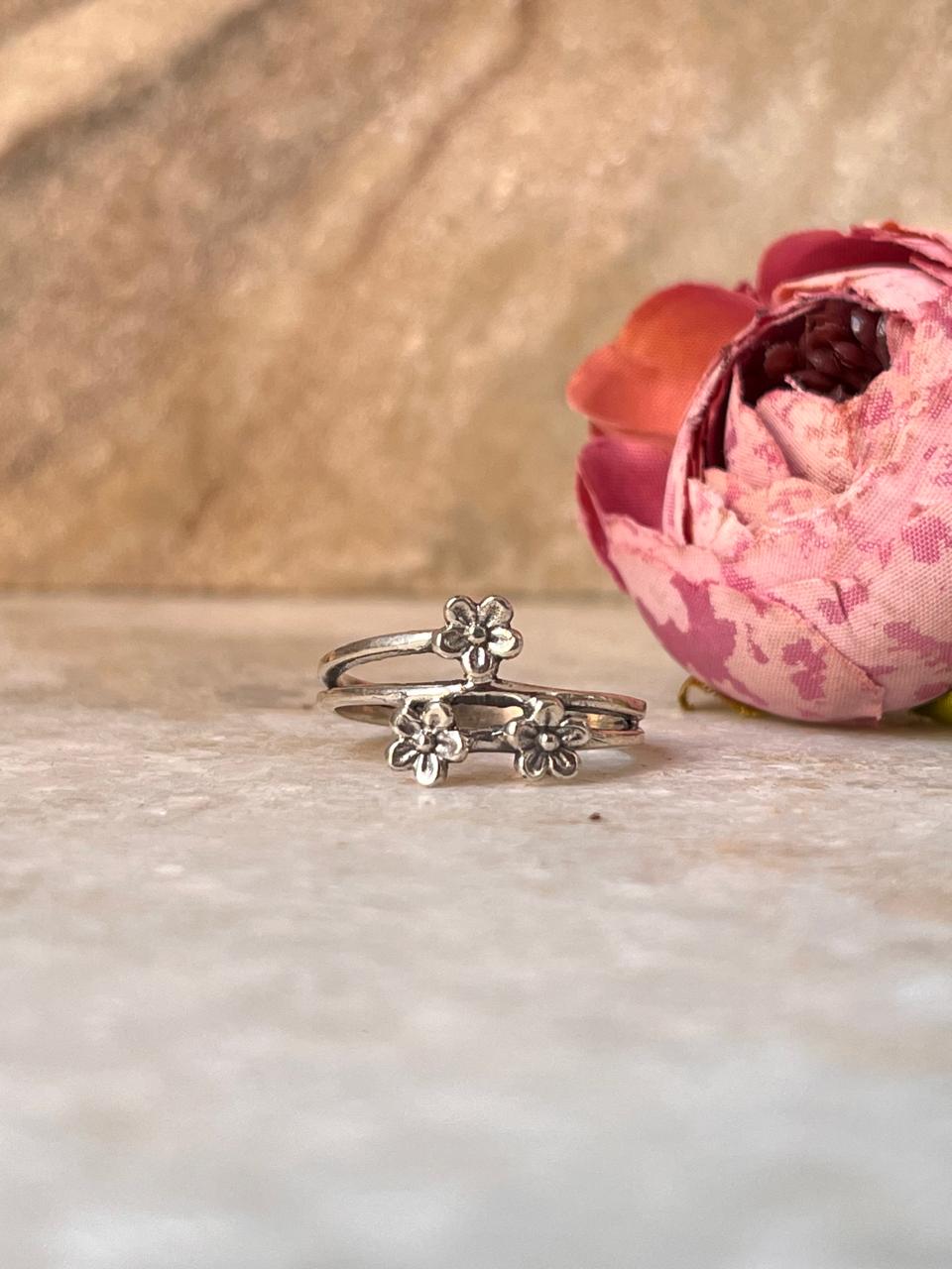 Cherry Blossom 925 Sterling Silver Ring