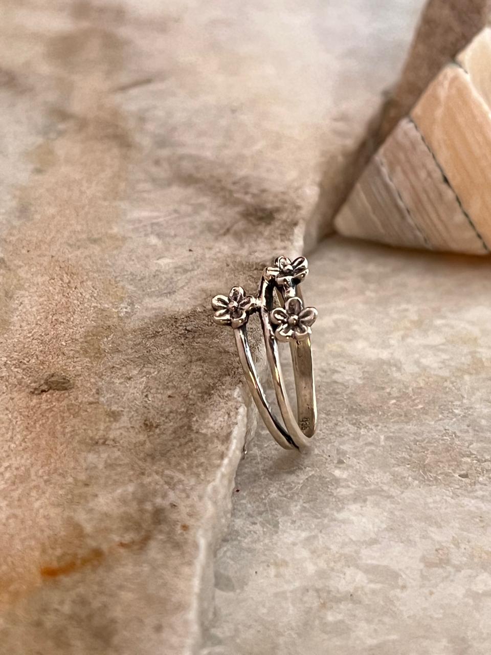 Cherry Blossom 925 Sterling Silver Ring