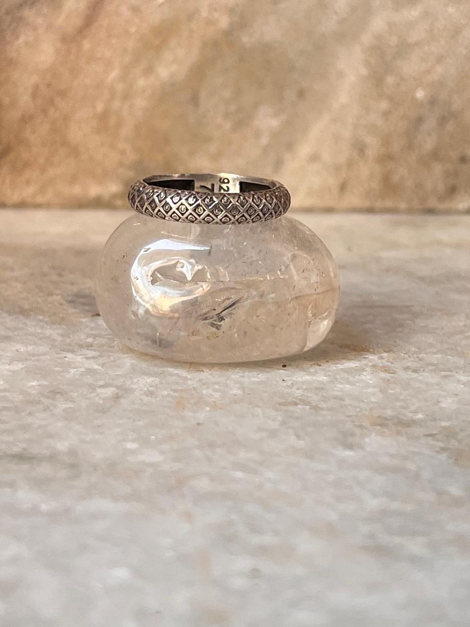 Snake / Serpent Aura Band 925 Sterling Silver Ring